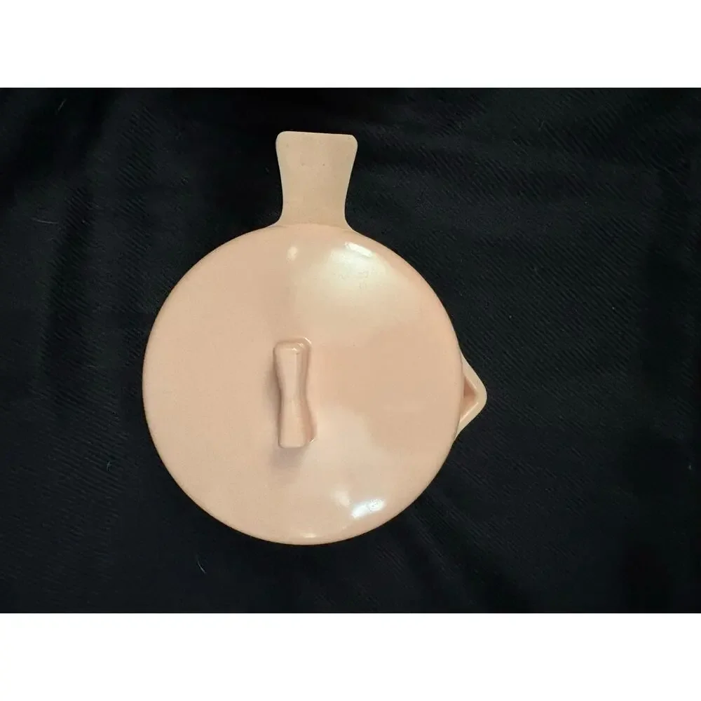 Vintage Pink Melamine Cream & Sugar Lid USA Bar Accessories MCM